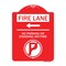 Signmission Fire Lane No Parking or Standing Anytime W/ No Parking & Left Arrow Alum, 18" x 24", RW-1824-24008 A-DES-RW-1824-24008 - alternate 1